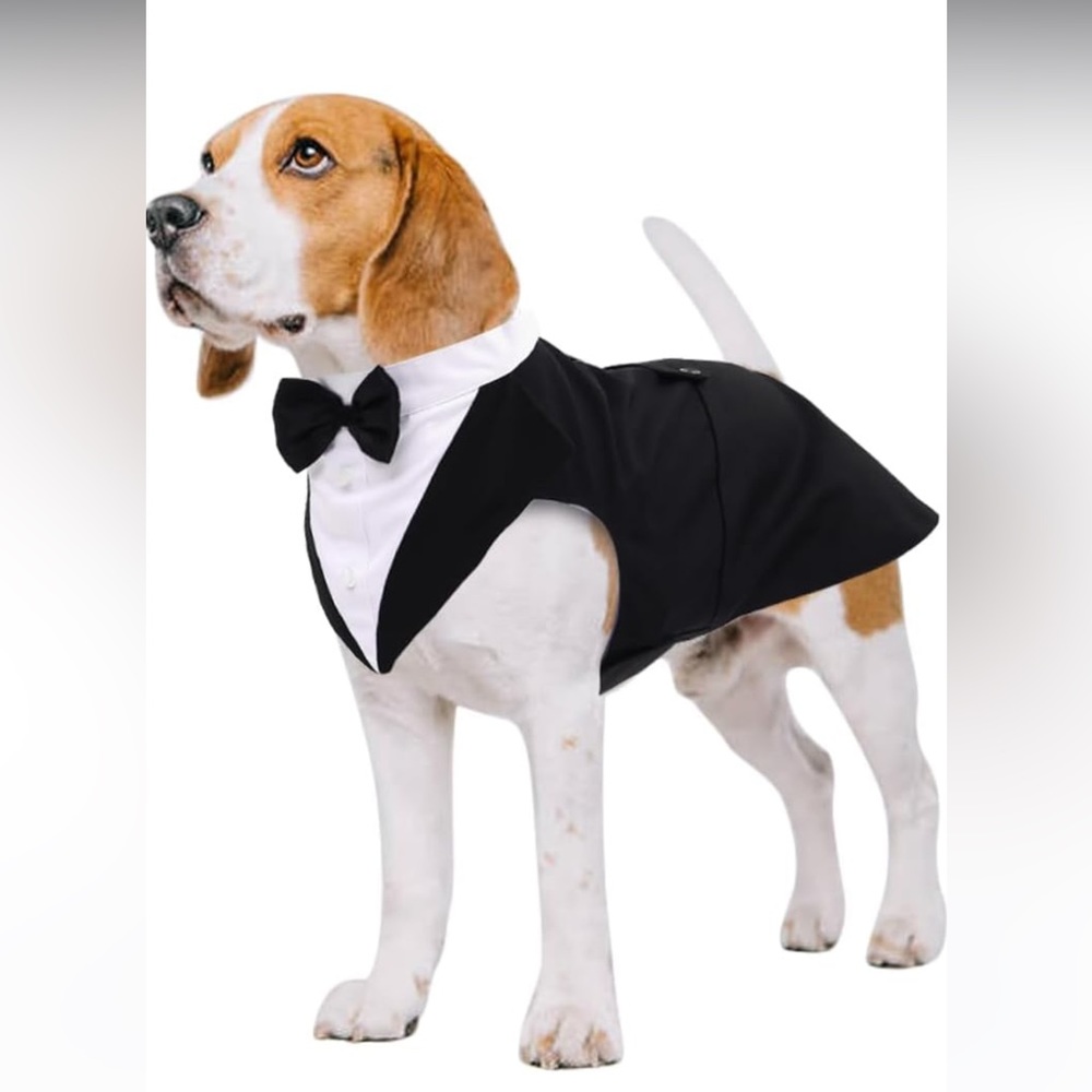 Kuoser Dog Tuxedo Dog Suit and Bandana Set